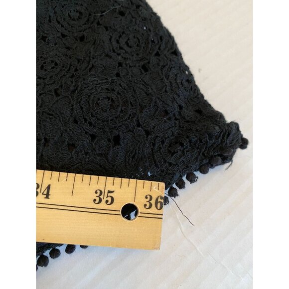 L&B Black Eyelet Rayon Trapeze Dress with Elasticized Shoulder Size L/XL Witchy - Picture 8 of 11